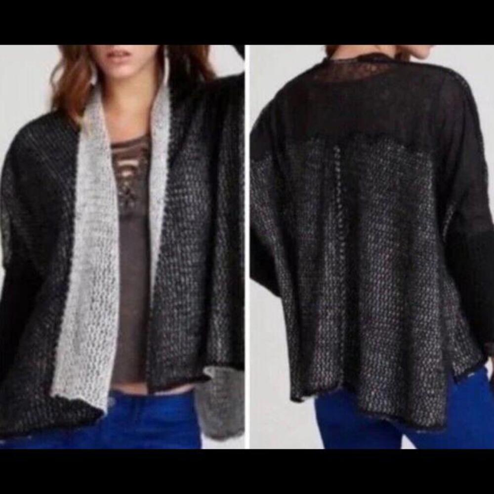 Free People  Peek-a-Boo Open Knit Cardigan - Size‎ Small
